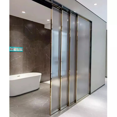 Interieur frameloze gehard glazen schuifdeur synchroon zacht sluiten
