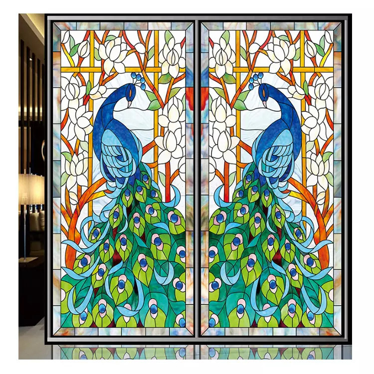 Decoratieve Comités Met de hand geschilderde 3mm van het kerk Decoratieve Afgeschuinde Gebrandschilderde glas