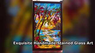 Een nadere blik: 100% handgemaakt kunstglas in lood voor wanddecoratie, hangende tekeningen